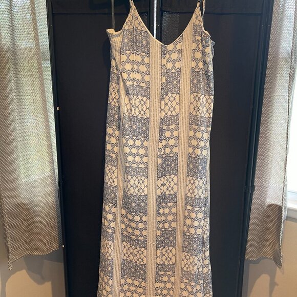 Emily Wonder Blue and White Maxi Sundress - Size L - NWT - Picture 5 of 9